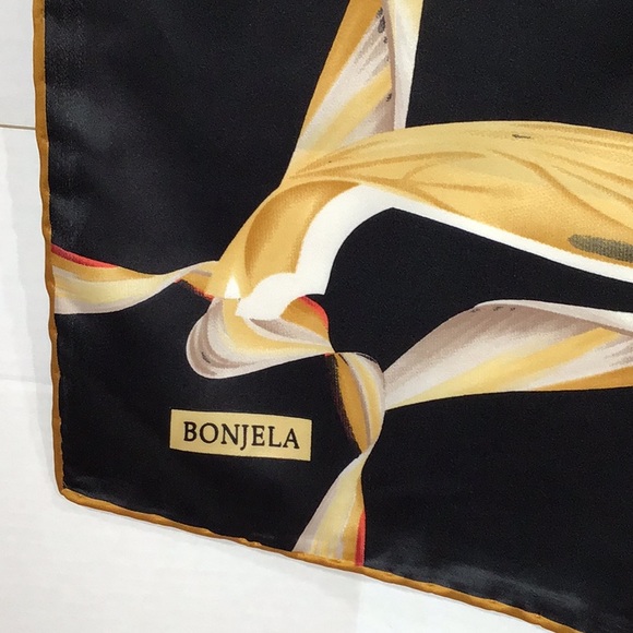 Bonjela ribbons and bows square scarf NWT - Picture 6 of 11